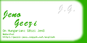 jeno geczi business card